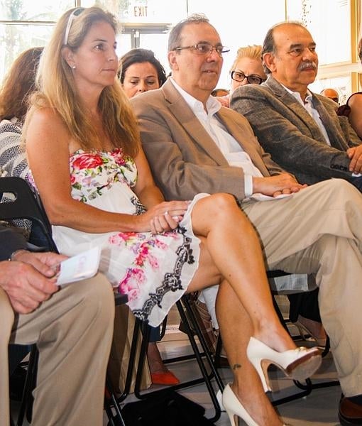 La extenista en otro momento del acto