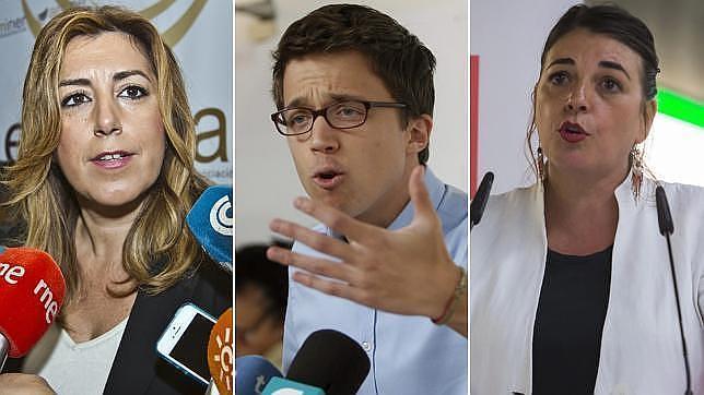 Errejón y otros dirigentes de Podemos acusan a la presidenta de la Junta Susana Díaz (PSOE) y a la consejera de Fomento Elena Cortés (IU) de presionar a la Universidad de Málaga