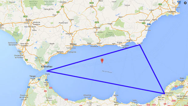 mar de alboran mapa El triángulo de las Bermudas andaluz: misterio en el mar de Alborán