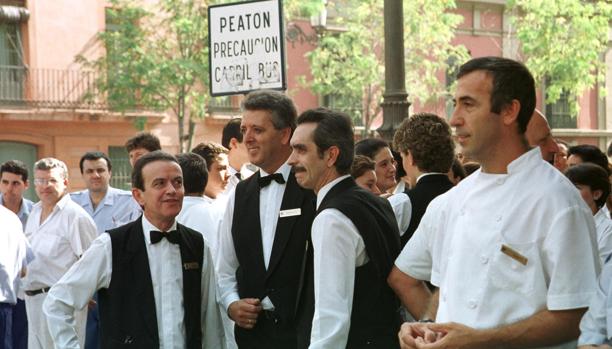 Trabajadores del hotel Alfonso XIII en Sevilla