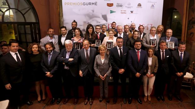 Galardonados durante la pasada edición de los Premios Gurmé