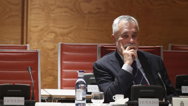 José Antonio Griñán, este jueves en su comparecencia en el Senado