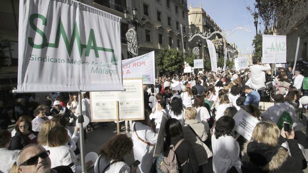 Manifestación de médicos en Sevilla el pasado martes