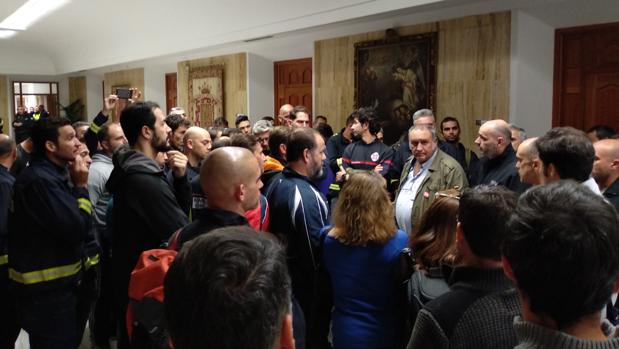 Protesta de los bomberos de Córdoba