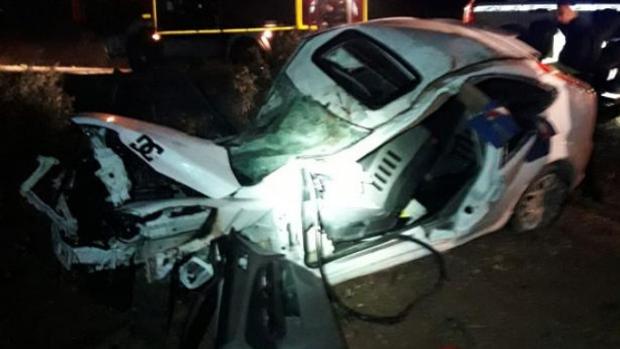 Estado en el que quedó el vehículo siniestrado en Badolatosa en noviembre de 2018 y cuyo conductor perdió la vida