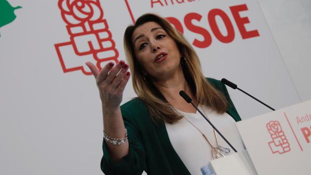 Susana Díaz, en la comparecencia de este viernes