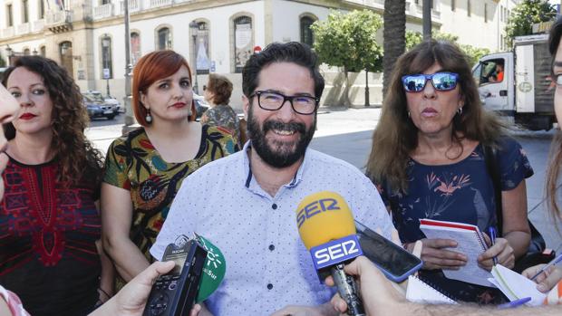 David Moscoso durante una intervención a los medios