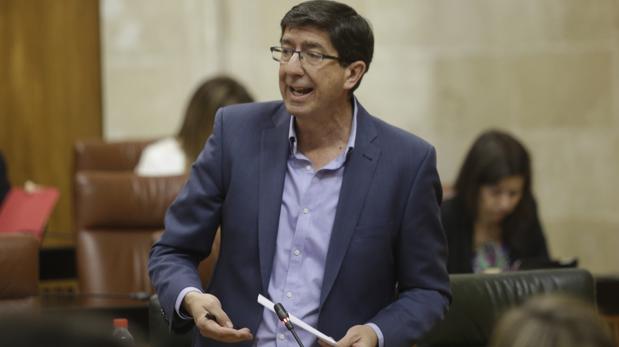 El vicepresidente de la Junta, Juan Marín, en el Parlamento andaluz