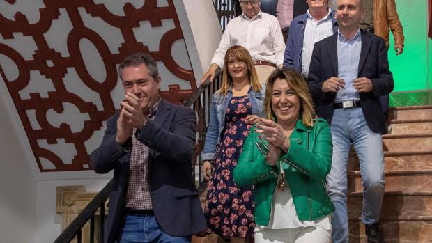 Susana Díaz, ayer en la sede del PSOE andaluz