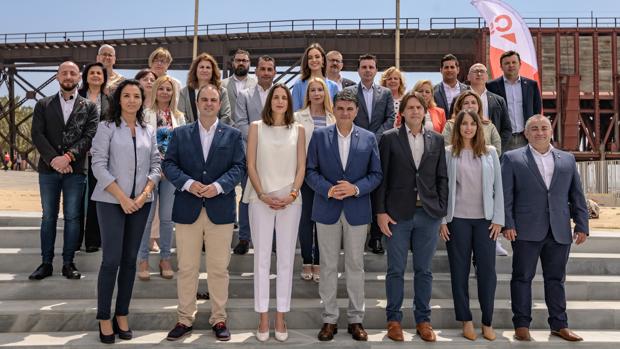 Los candidatos de Ciudadanos al Ayuntamiento de Almería, liderados por Miguel Cazorla.