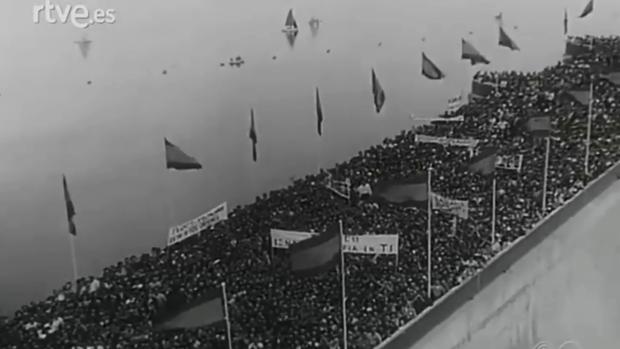 Inauguración del pantano de Iznájar