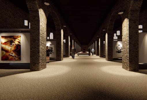 Recreación de la zona museística de Caballerizas Reales