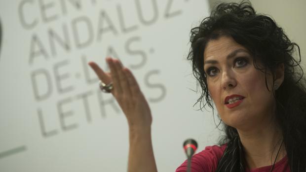 Eva Díaz durante su intervención en el CAL en Málaga