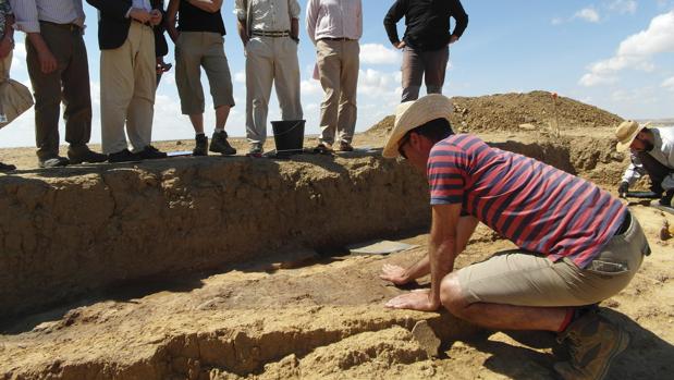 Un arqueólogo trabaja en un yacimiento de la Edad del Hierro