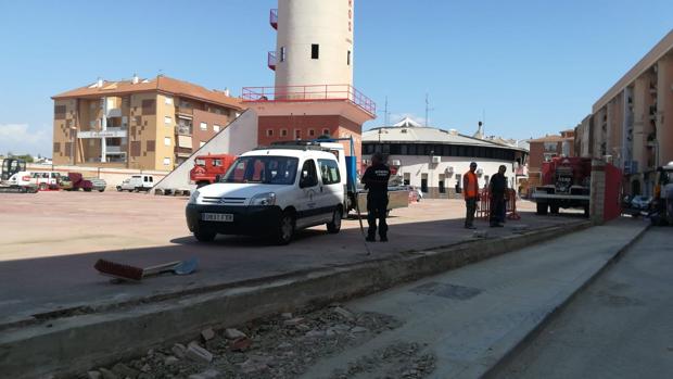 El muro derrumbado por la colisión tenía casi 20 metros de longitud