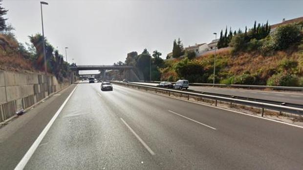 La autopista AP-7 a su paso por Marbella