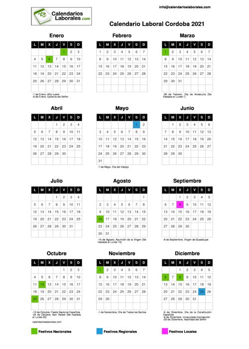 Calendario Laboral De Cordoba 2021 Aqui Tienes Las 14 Jornadas Festivas Del Proximo Ano En La Provincia elecciones andalucia 2021 calendario
