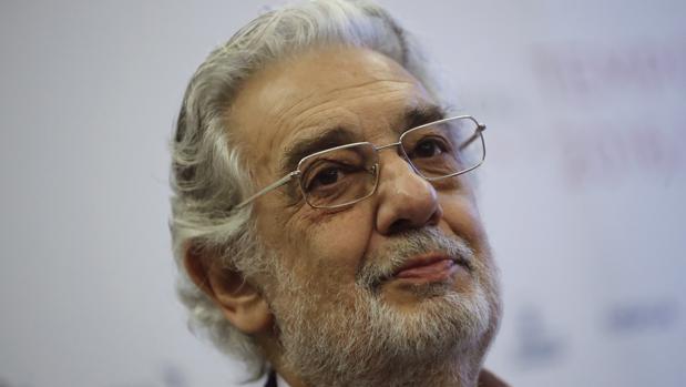 Plácido Domingo durante la presentación de «Macbeth»