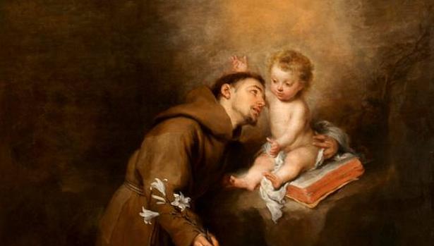 Detalle de «San Antonio de Padua con el Niño», de Murillo, lienzo de 1656