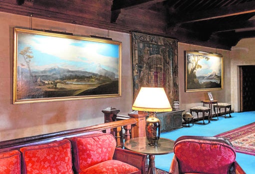 Los dos paisajes de José de Ribera, en el salón principal de la segunda planta