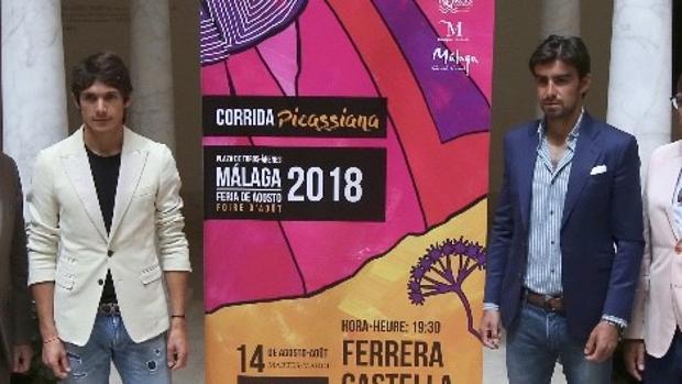 Castella y Perera, durante la presentación de la corrida picassiana