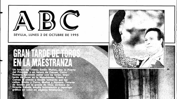 Portada de ABC de Sevilla del 2 de octubre de 1995