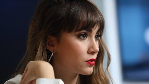 Aitana, cantante de OT, durante una entrevista