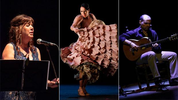 Lole Montoya, Ana Morales y Santiago Lara