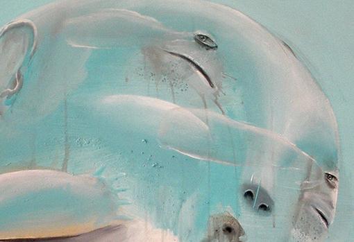 Detalle de «El jardín de las delicias 1» (2013) 366 x 122 cm