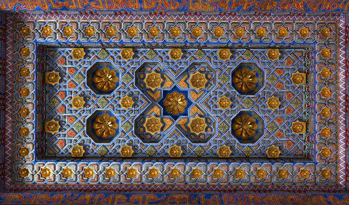Recreación virtual de un artesonado de Sigena