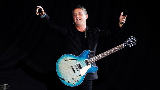 El cantante Alejandro Sanz durante un concierto en el Wanda Metropolitano el pasado 15 de junio