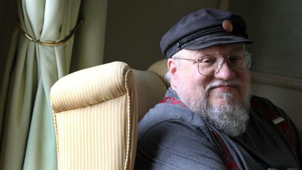El escritor estadounidense George R.R. Martin en una foto en Avilés en 2012