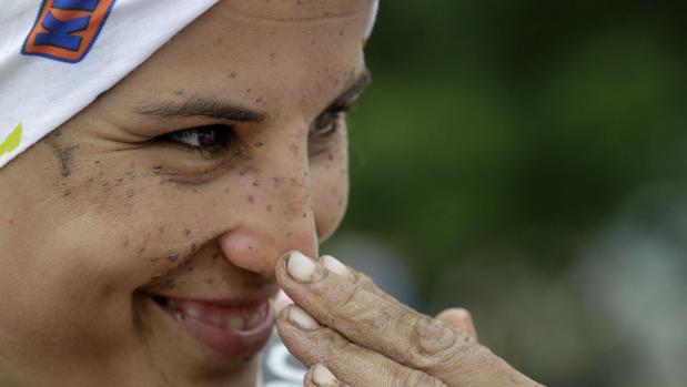 Laia Sanz tras acabar una carrera