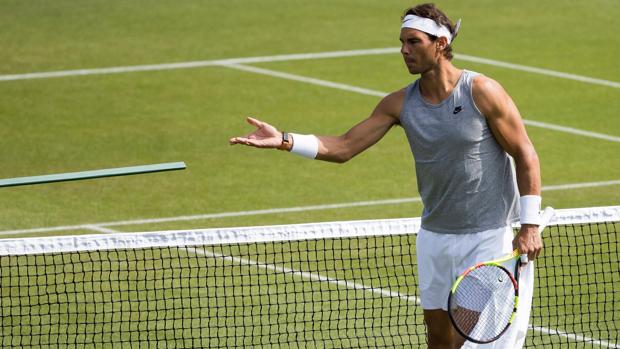 Nadal, entrenando para Wimbledon