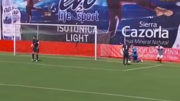 La jugada en la que fallaba Luca Zidane y se adelantaba la UD San Sebastián de los Reyes