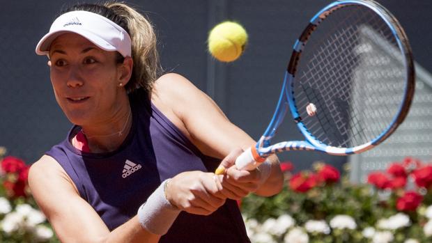 Muguruza, durante su partido ante Martic