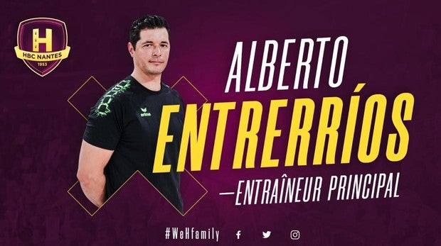 Alberto Entrerríos, en el anuncio de su nombramiento como entrenador del Nantes