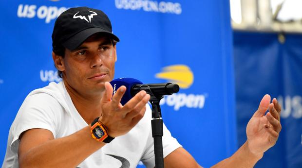 Nadal, durante la rueda de prensa en el US Open