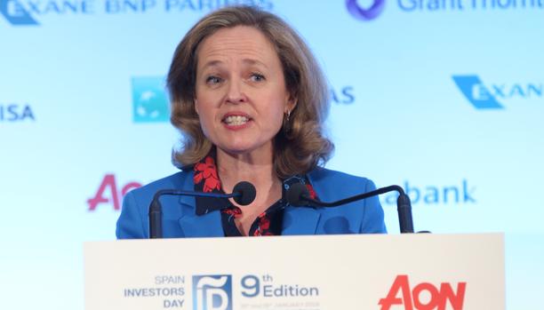 La ministra de Economía, Nadia Calviño, en el Investor Day