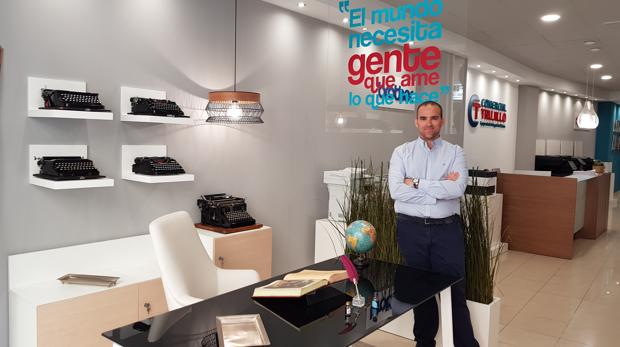Juan Jesús Trujillo,en las instalaciones de la empresa en Antequera