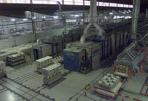 Instalaciones de la fábrica que produce loza inglesa de La Cartuja de Pickman