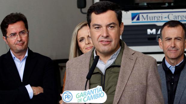 El líder y candidato del PP andaluz a la Presidencia de la Junta de Andalucía, Juanma Moreno