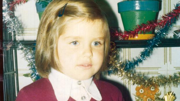 Cristina Peláez cuando contaba con cinco años