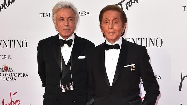 Valentino Garavani y Giancarlo Giammetti en La Traviata