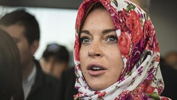 Lindsay Lohan durante una visita a Turquía