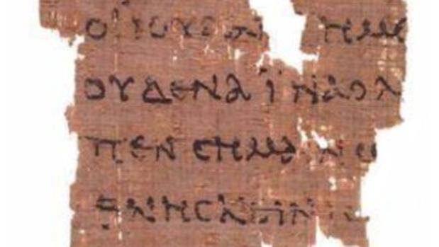 El Papiro P52, el fragmento manuscrito más antiguo conocido del Nuevo Testamento, escrito en griego