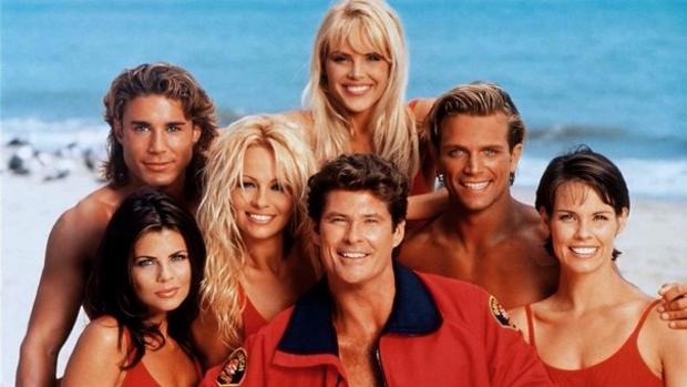 El elenco de «Los vigilantes de la playa»