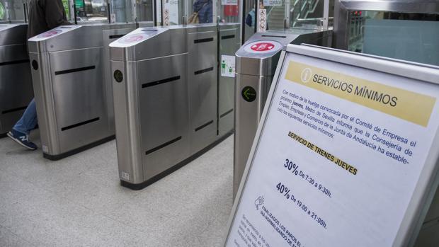 Paros en el Metro de Sevilla