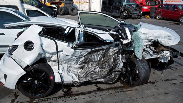 Aspecto de un vehículo tras un accidente de tráfico