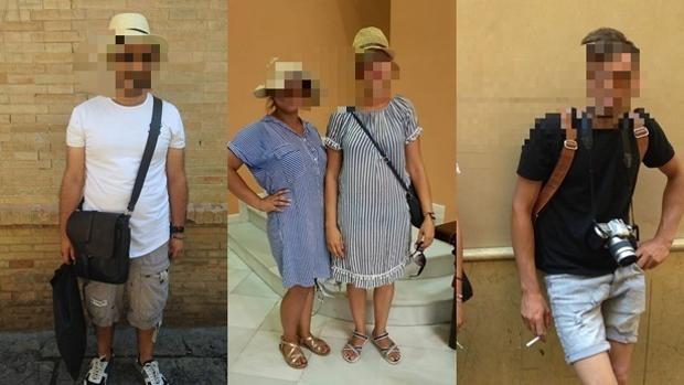 Algunos de los carteristas identificados por la Policía en el Centro de la ciudad